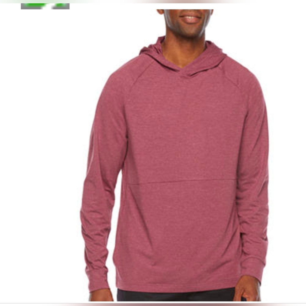 Xersion Men's Hoodie for Men Stretchy Soft Burgundy XL